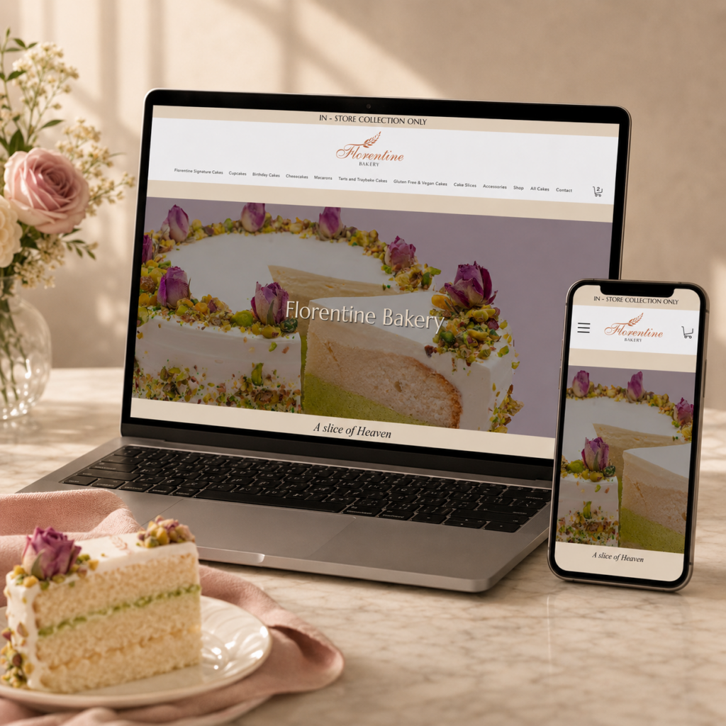 Florentine Bakery website and mobile online store